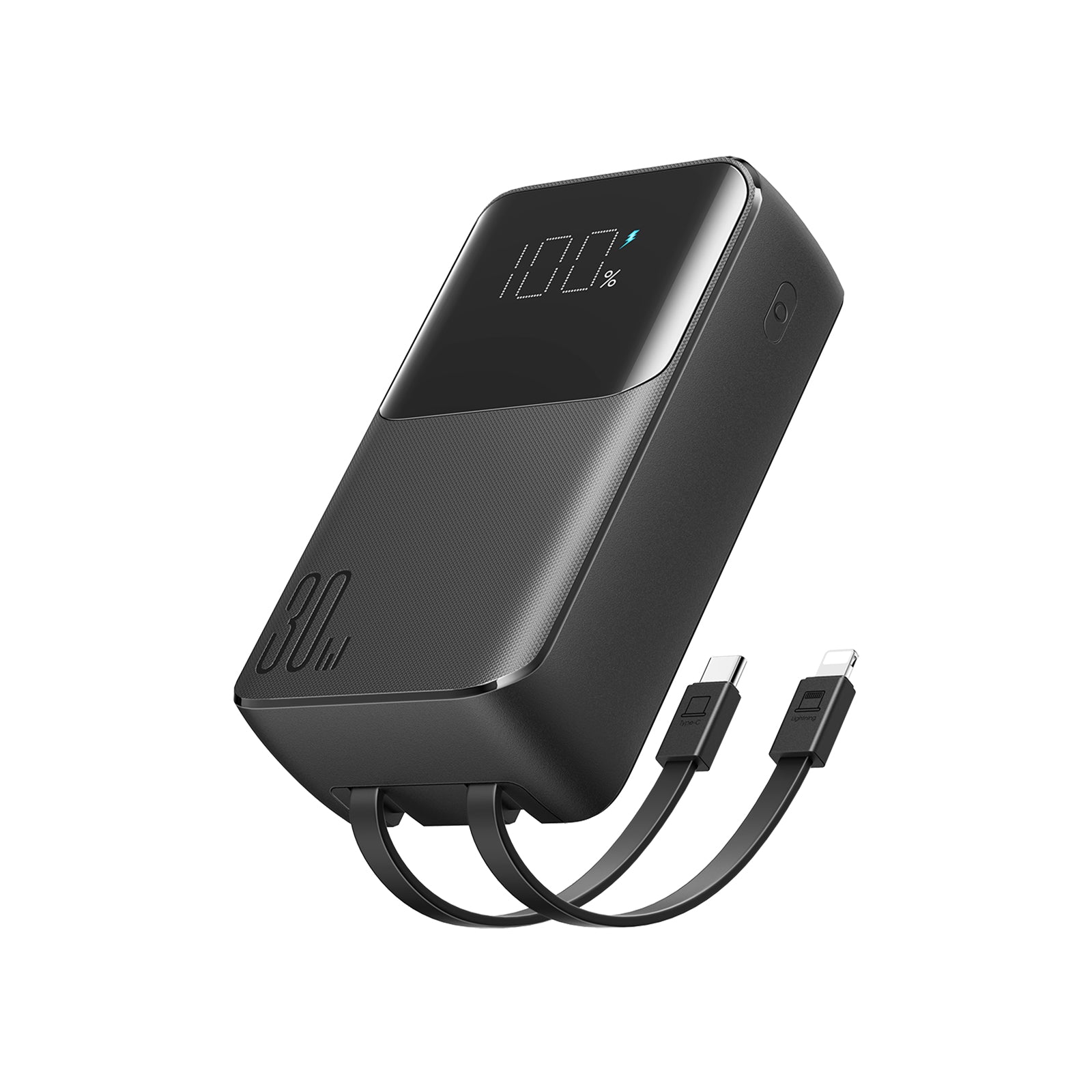 JR-PBC06/PBC07 30W mini Power Bank with Dual Cables 10000mAh/20000mAh (With USB-A to Type-C 0.25m Cable)