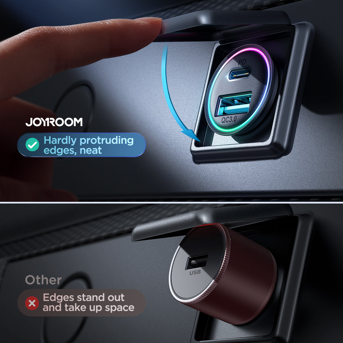 JR-CCN04 60W A+C mini Metal Car Charger