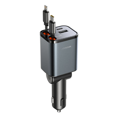 JOYROOM CCL05 Retractable Car Charger 4 in 1 [2025 Ultra-Compact]