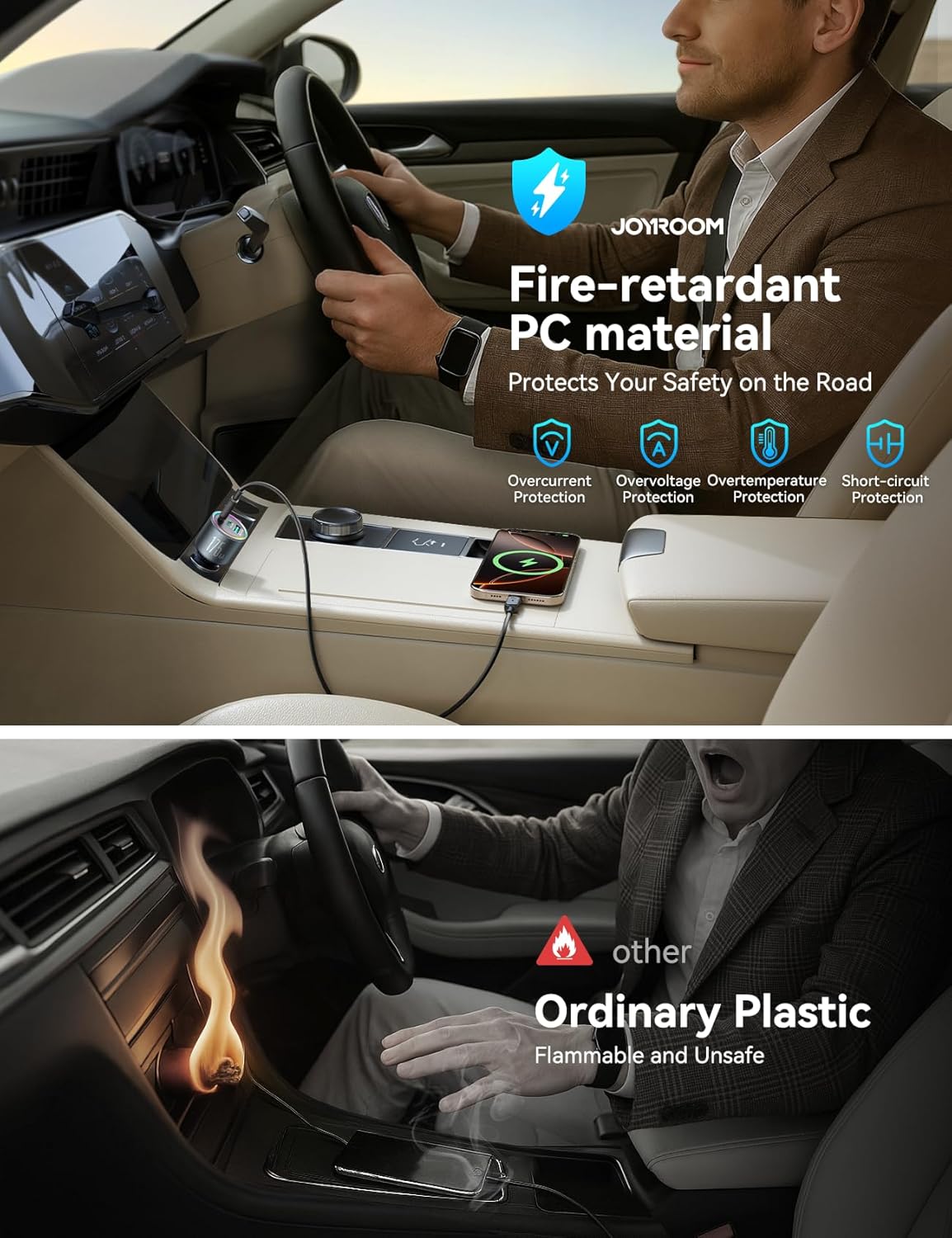 JOYROOM JR-CCN07 175W 3-Port GaN Car Charger