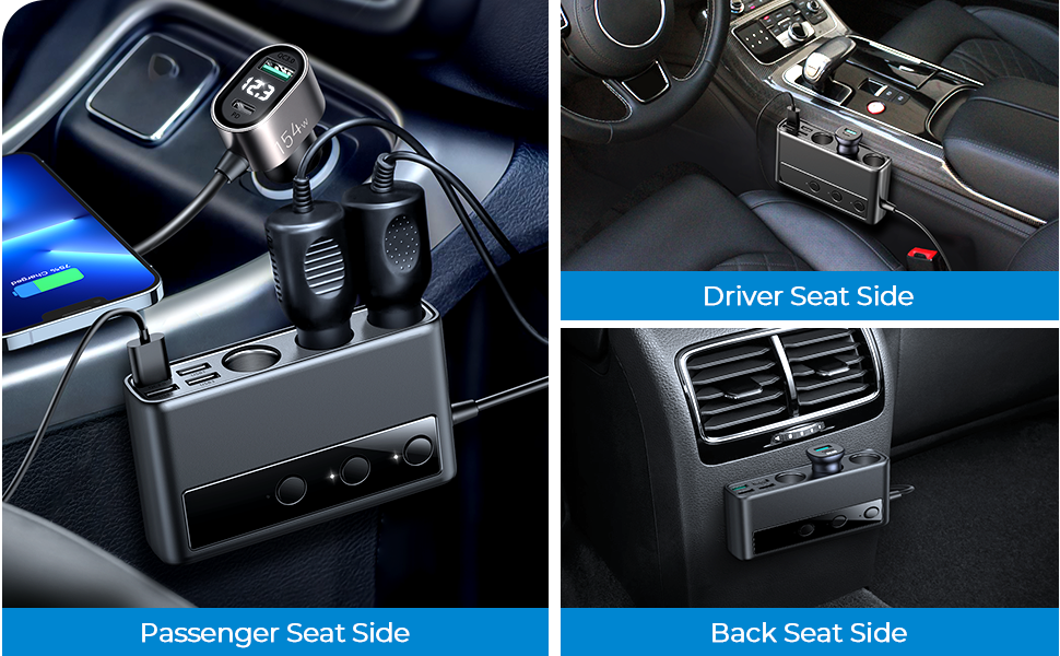JOYROOM JR-CL06 Multi-port Car Cigarette Lighter Adapter