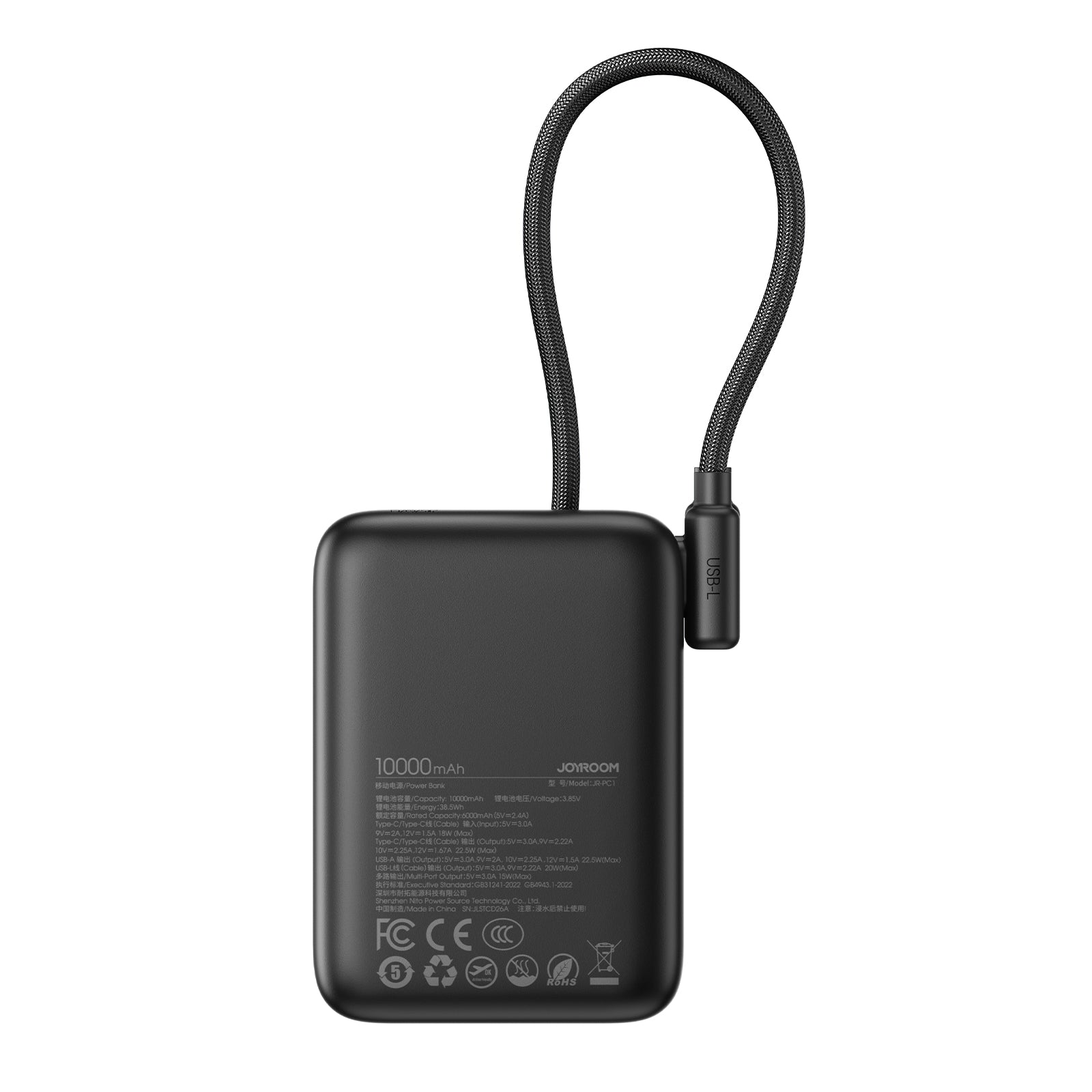 JOYROOM JR-PC1 22.5W Mini Power Bank with Built-in Cables 10000mAh