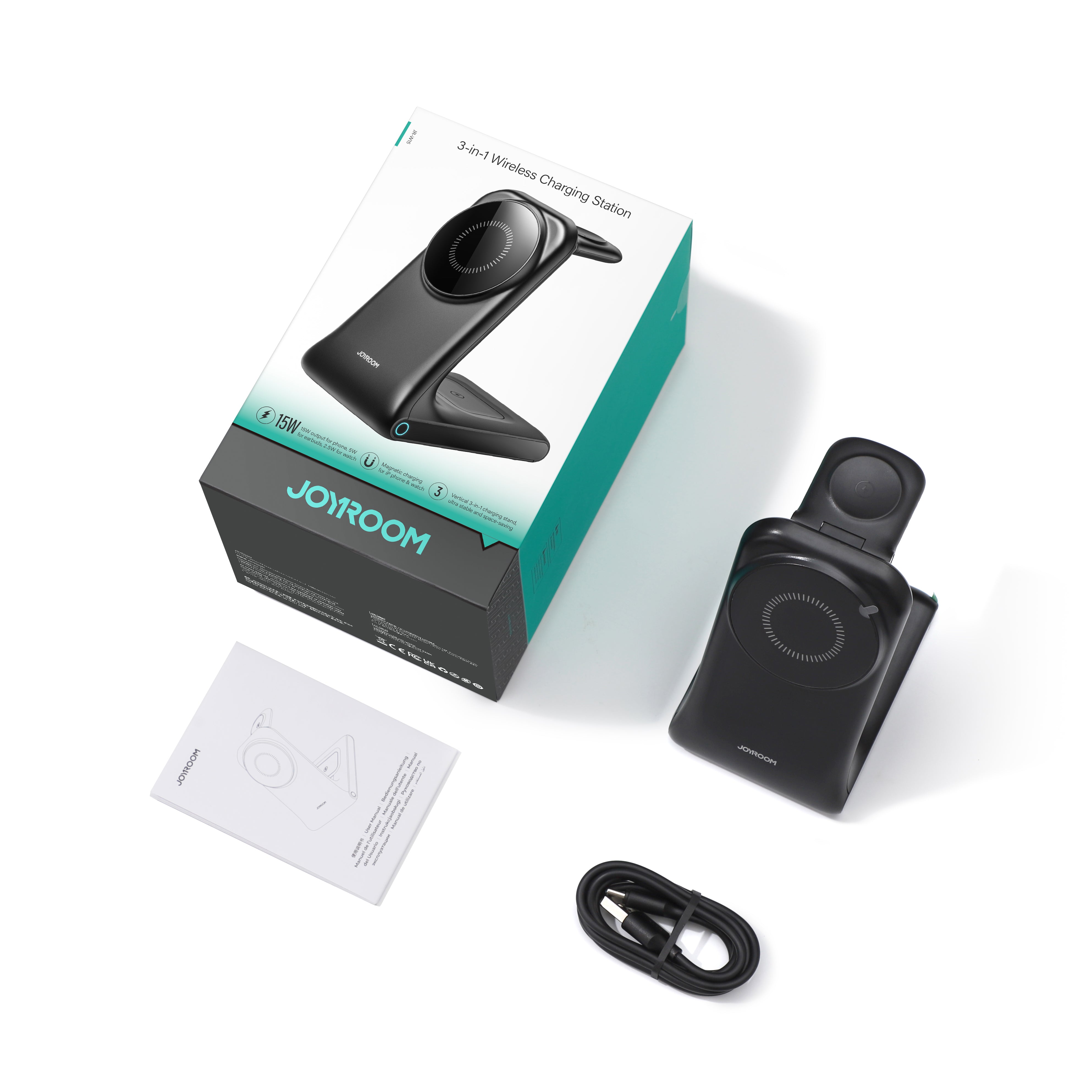 JOYROOM JR-W15 3-in-1 Wireless Charging Station
