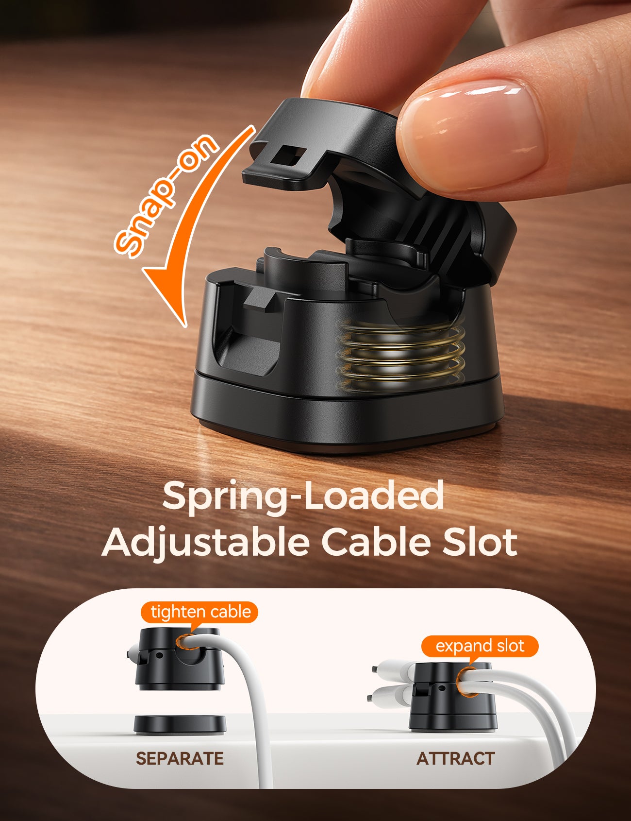 Magnetic Cable Organizer with Snap-Lock | JOYROOM JR-ZS668 Cord