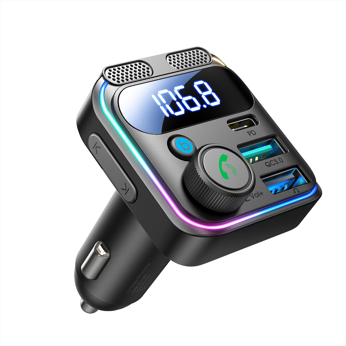 JR-CCB01 48W Dual-Mic Car Wireless FM Transmitter