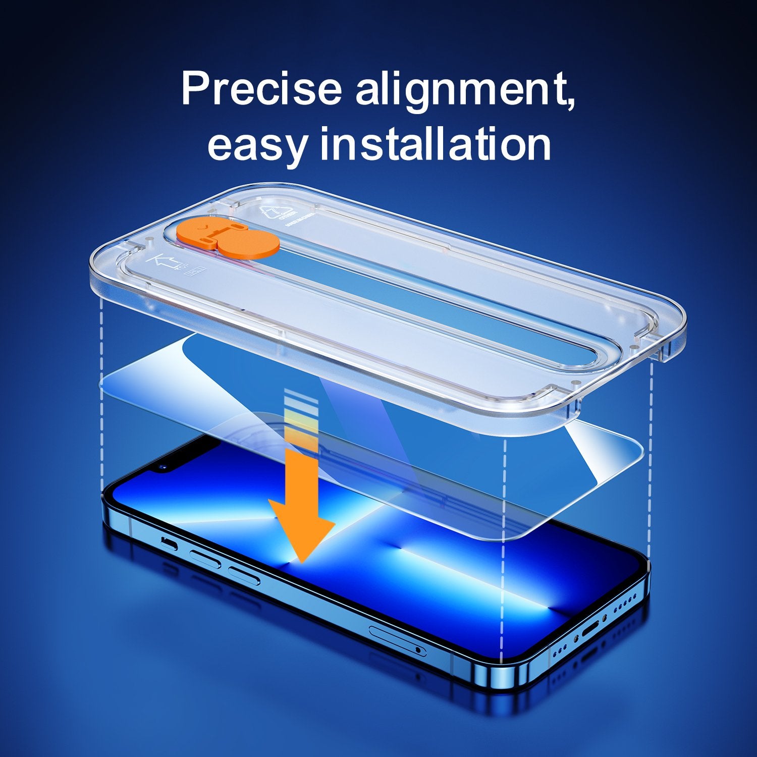HD Tempered Glass Screen Protector with Tray for iPhone 12 Pro Max-1 Pack