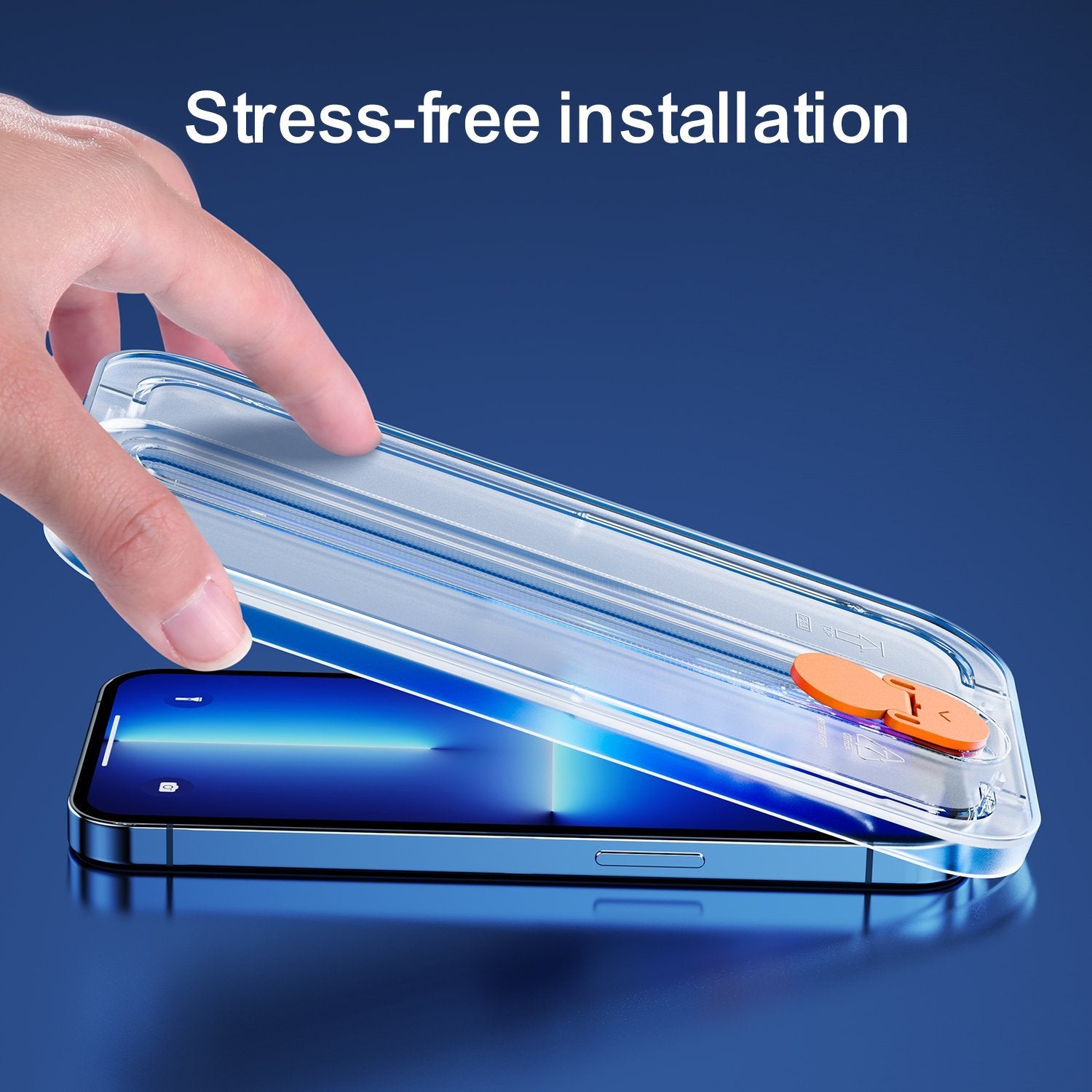 HD Tempered Glass Screen Protector with Tray for iPhone 12 Pro Max-1 Pack