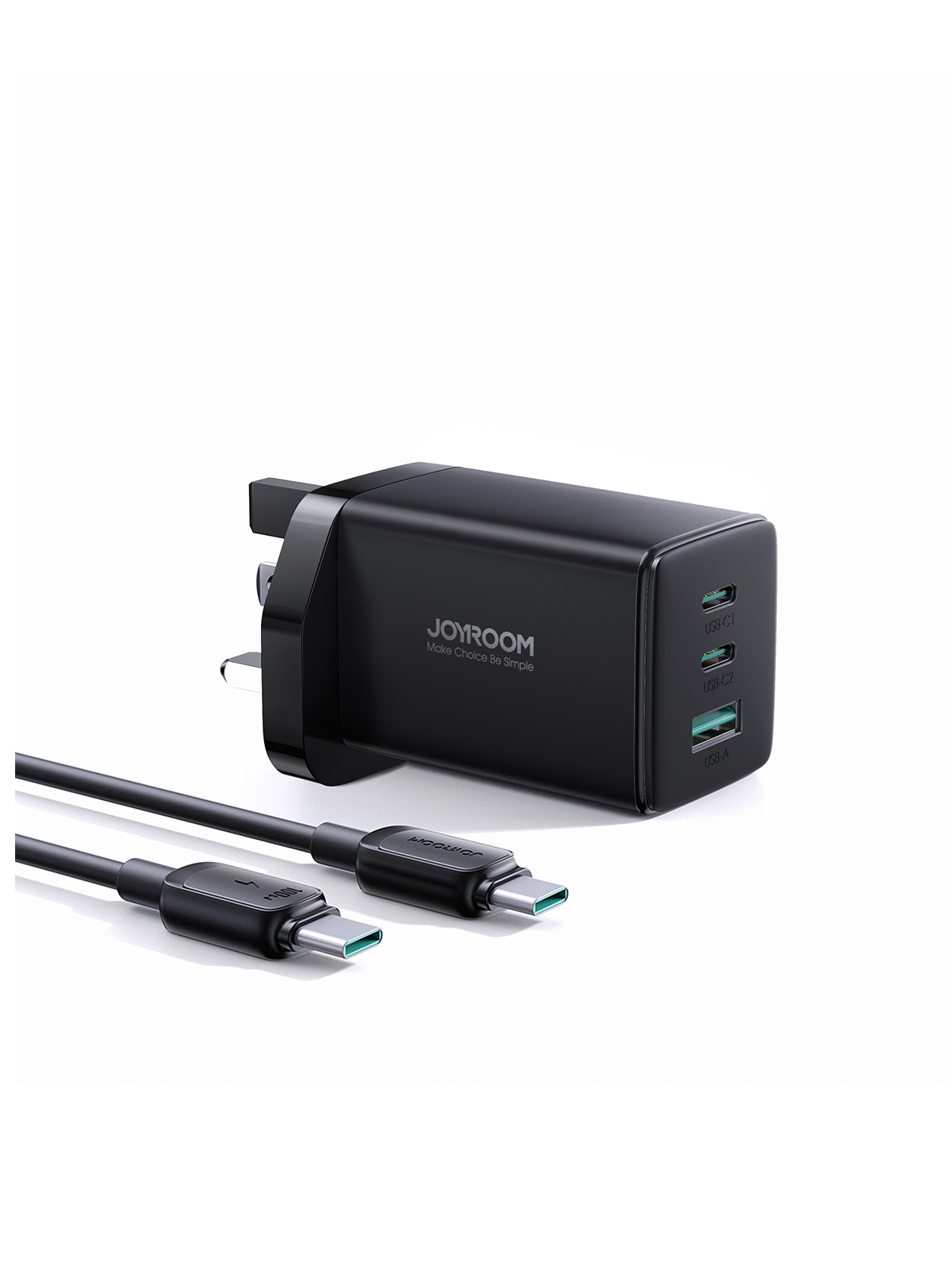 GaN Ultra TCG01 65W 2C1A Fast Charger+100W C to C Cable 1.2m
