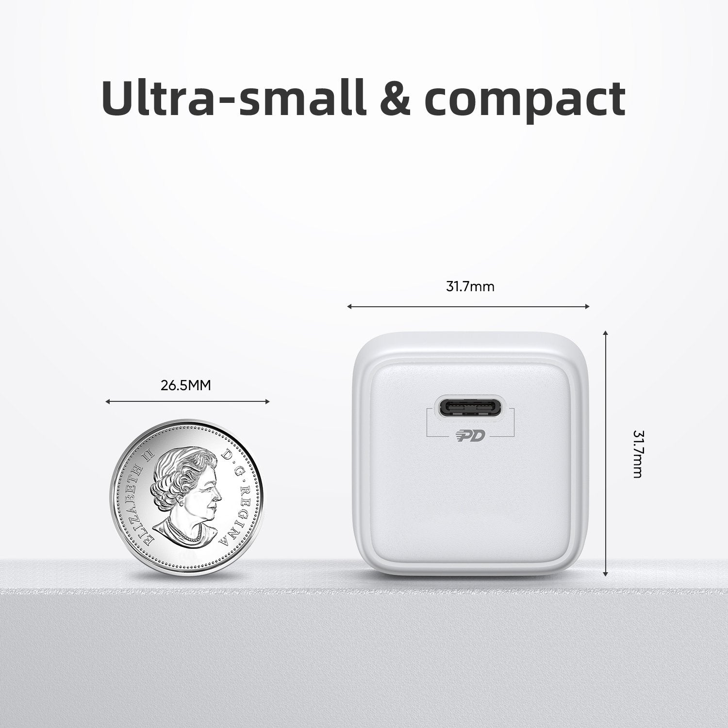 L-P251 PD 25W Mini Intelligent Fast Charger Adapter with USB-C Cable