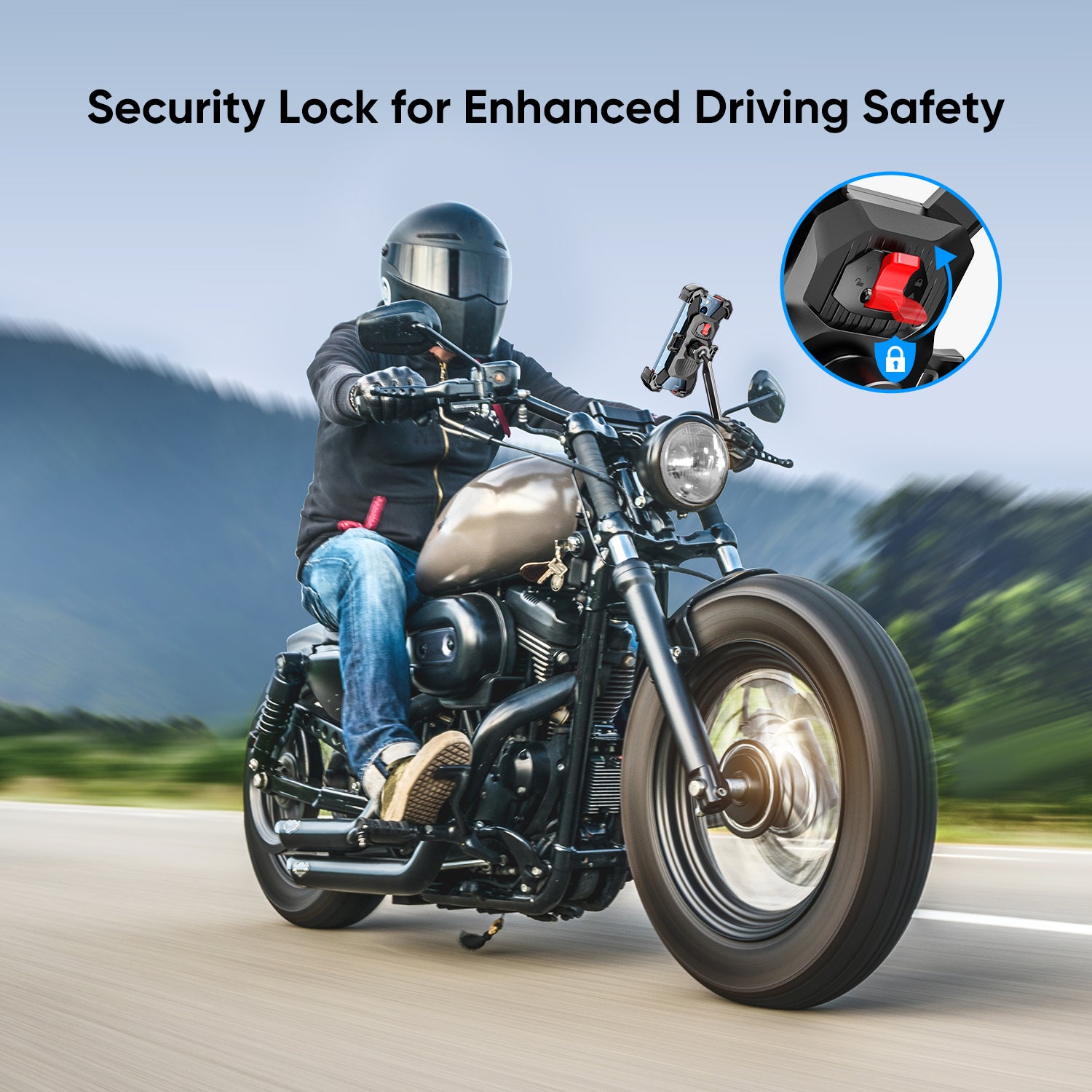 JR-ZS288 Universal Motorcycle/Bicycle Phone Mount