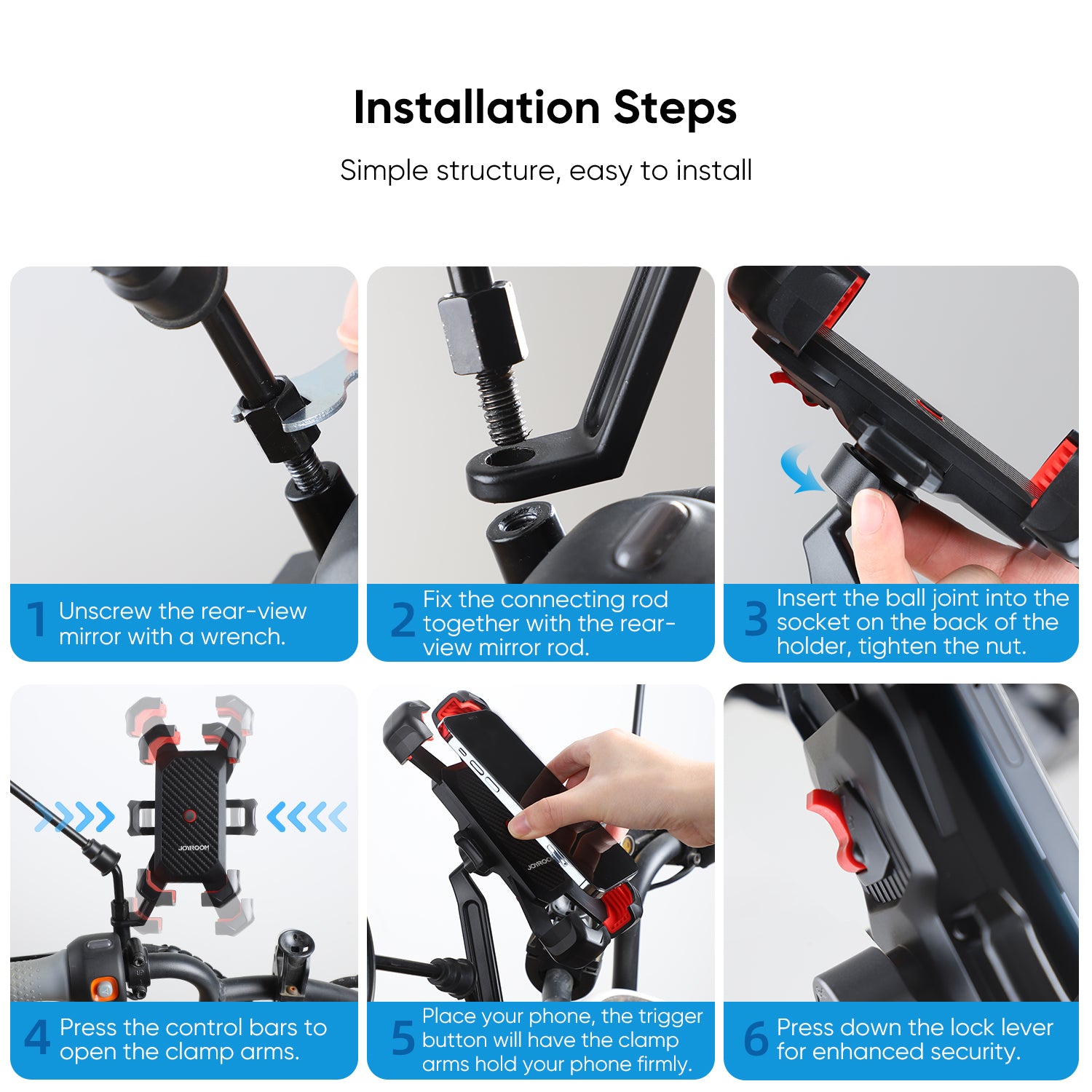 JR-ZS288 Phone Mount (Motorcycle/ Bike)