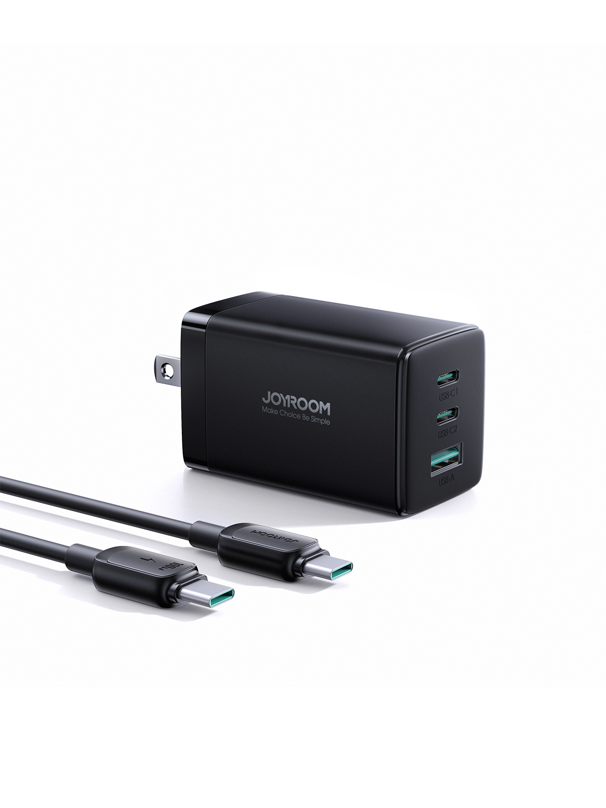 GaN Ultra TCG01 65W 2C1A Fast Charger+100W C to C Cable 1.2m