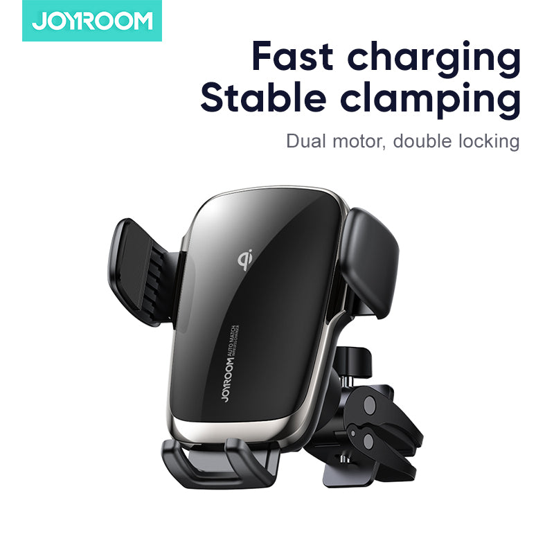 JR-ZS248 Electric Auto-Clamping Wireless Charger Car Phone Holder