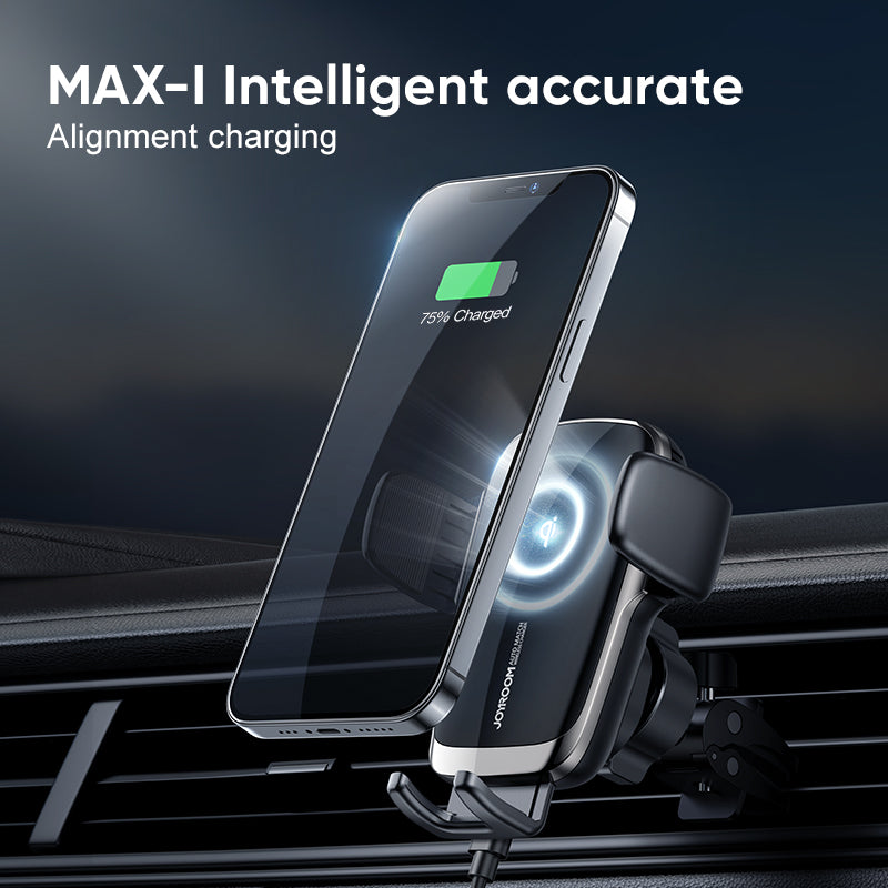 JR-ZS248 Electric Auto-Clamping Wireless Charger Car Phone Holder