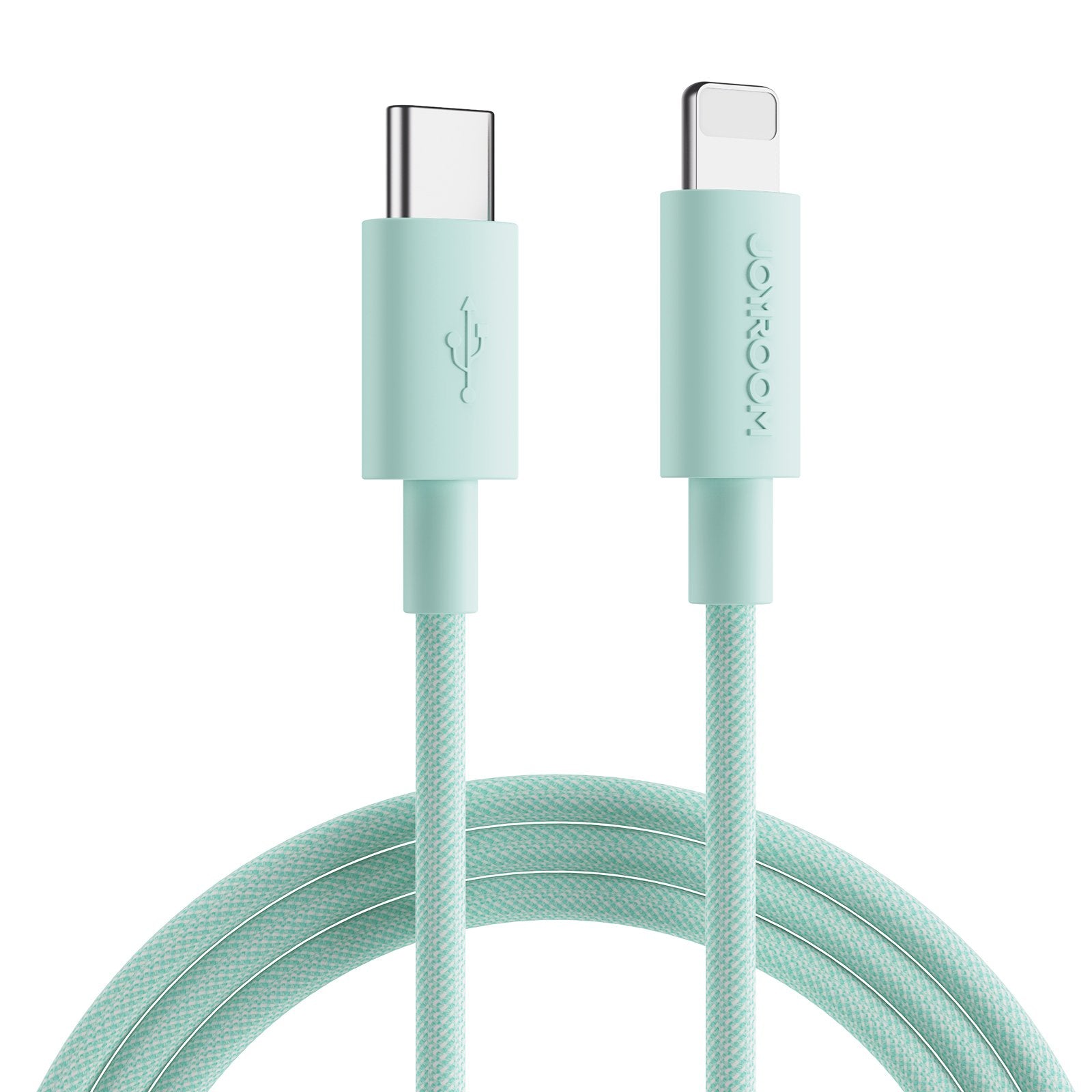 Type-c to Lightning Nylon Braided Fast Charging Data Cable 2M-green
