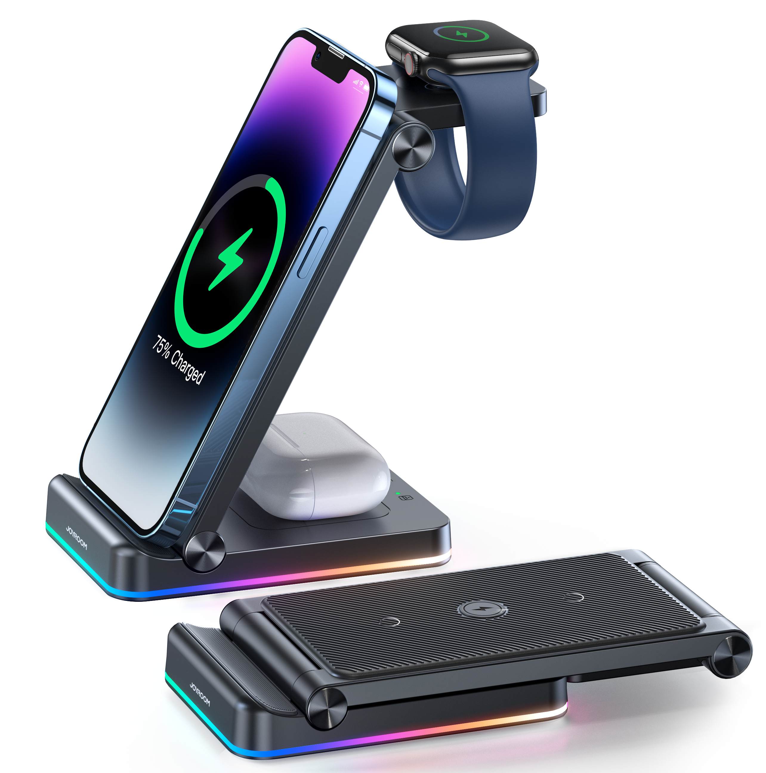 JR-WQN01 3-in-1 Foldable Wireless Charging Station