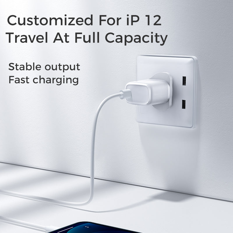 20W PD Intelligent Fast Charger Adapter for iPhone 12 Series (UK/EU)