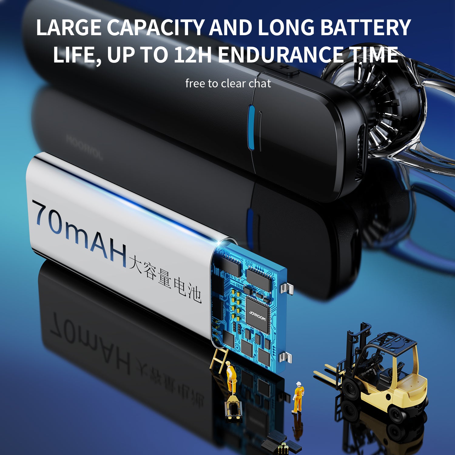 Jr-B01S Single Wireless Earphone With Charging Case