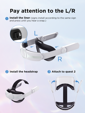 JOYROOM Head Strap Compatible with Oculus Quest 2,Replacement for Elite Strap,[Counter Balance & Reduce Facial Pressure] Lightweight and Adjustable Head Strap for Adults and Child