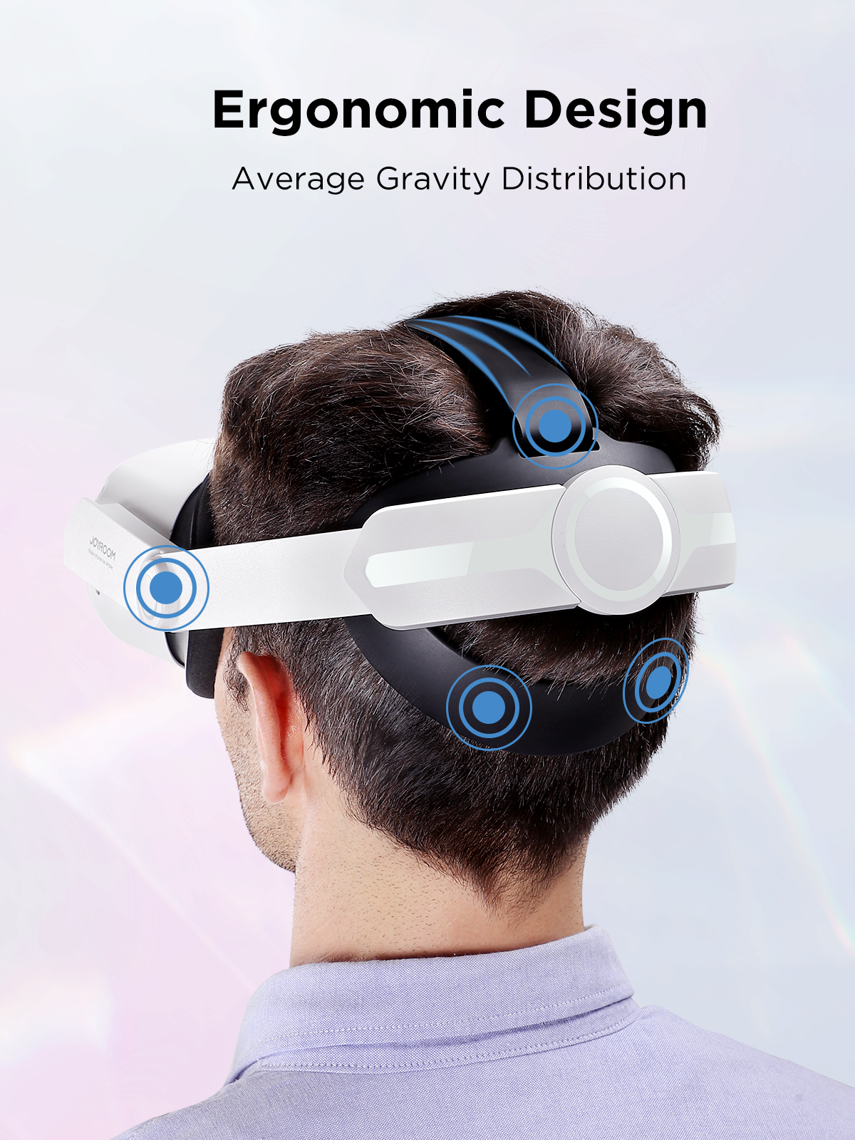 JOYROOM Head Strap Compatible with Oculus Quest 2,Replacement for Elite Strap,[Counter Balance & Reduce Facial Pressure] Lightweight and Adjustable Head Strap for Adults and Child