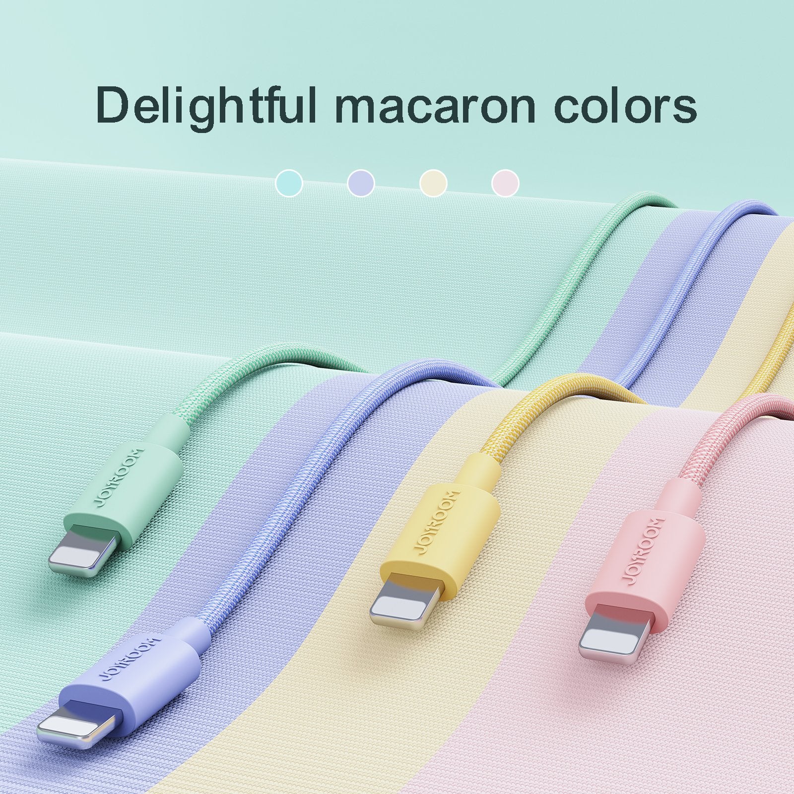 Macaron Nylon Braided Fast Charging Data Cable 2.4A/2M