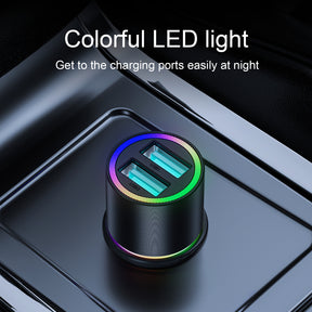 with colorful LED light