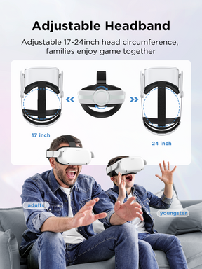 JOYROOM Head Strap Compatible with Oculus Quest 2,Replacement for Elite Strap,[Counter Balance & Reduce Facial Pressure] Lightweight and Adjustable Head Strap for Adults and Child