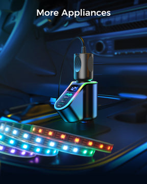 Cigarette Lighter USB Charger, JOYROOM 4 in 1 Car Charger Adapter 150W Fast Cigarette Lighter Splitter