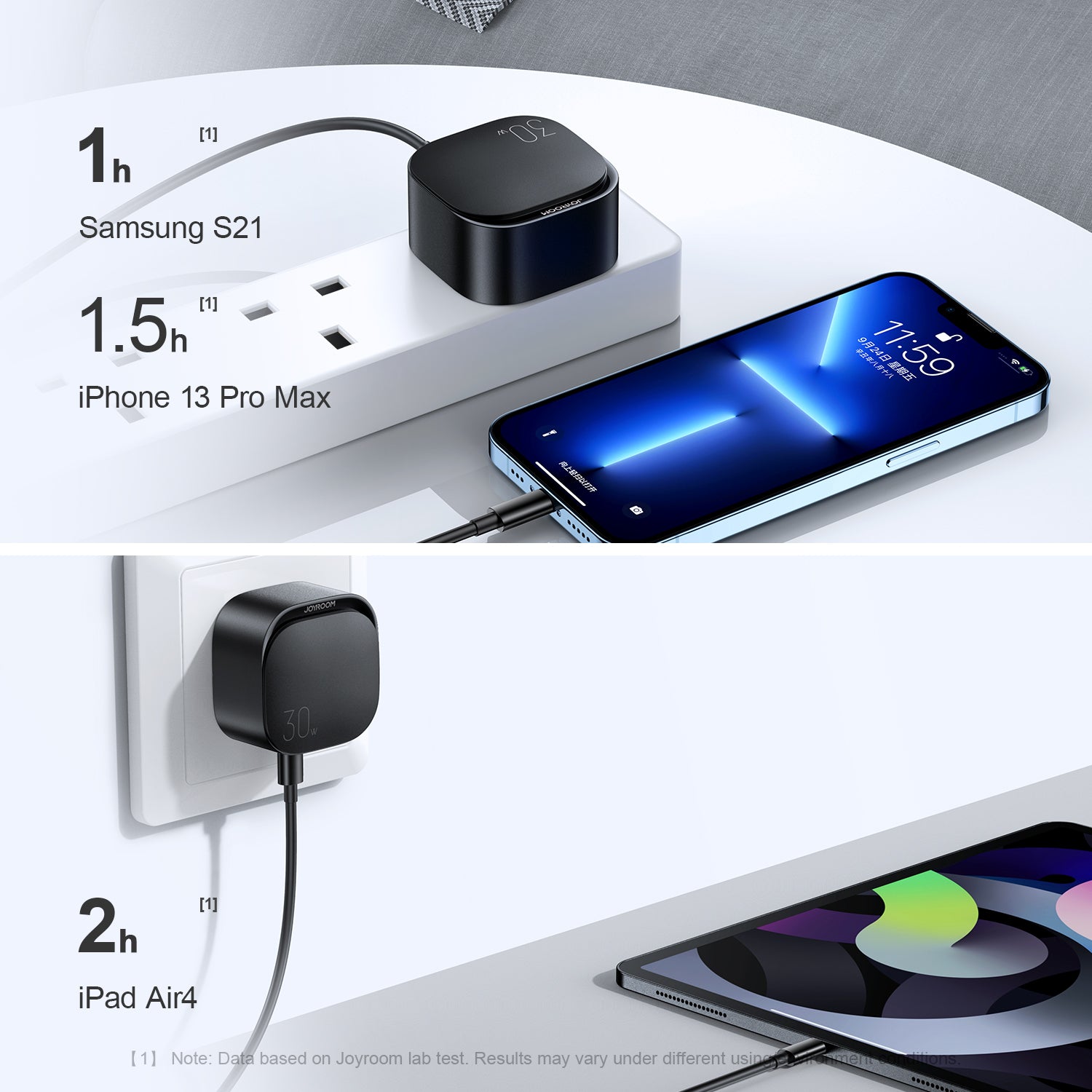 L-P307 30W PD Fast Charger for iPhone 13/Mini/Pro/Pro Max (UK)